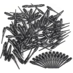 Loc-100 Pièces Flechette Pointe Plastique,Embout Flechette Plastique,Flechettes Pour Cible Electronique,Pointe De Fléchettes En Plastique,Pour Cible Electronique(Noir) - Neuf