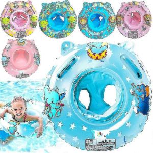 Anneau Flottant De Natation Pour B&eacute;b&eacute; Pour 3-36 Mois, Flotteur De Cou De B&eacute;b&eacute; Avec Si&egrave;ge Flottant, Accessoires De Bain De Piscine-&Eacute;l&eacute;phant-Bleu - Neuf