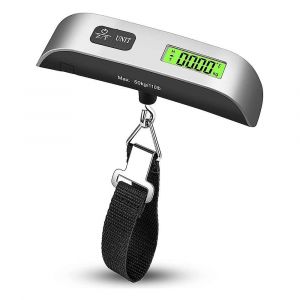 Balance à bagages numérique portable - Pesée précise pour les voyages, capacité de 50 kg, écran LCD, design compact - Neuf