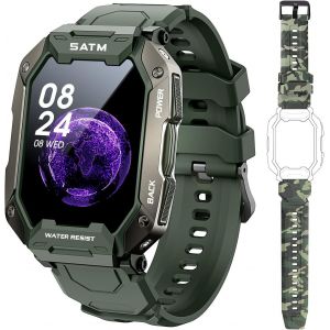Montres Intelligentes Pour Hommes,Montre De Suivi De La Forme Physique Avec Surveillance De L'oxygène Sanguin De La Fréquence Cardiaque 3atm Étanche 1,71 Pouces Écran Tactile Complet - Neuf