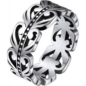 Trahoo-Bague Triquetra Homme Femme,Anneau Bande Celtique Celte Taille 54-72,Bijoux Fantaisie Cadeau Noel Anniversaire Pour Femmes Enfant Filles - Neuf