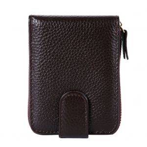 Portefeuille en cuir de vache pour homme, porte-monnaie, permis de conduire, carte de credit, RFID (cafe) - Neuf
