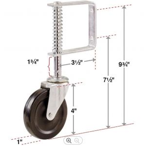4 Pouces En Caoutchouc Robuste Muet Ressort De Porte Porte Roue De Roulette Roue Du Printemps À La Maison Porte De Porte De Rolle - Neuf