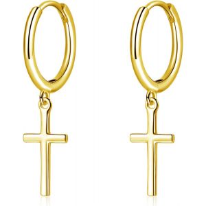 Kal-Créoles En Argent 925 Avec Pendentif, Boucles D'oreilles Pendantes En Argent Sterling 925 Avec Pendentif En Forme De C?Ur, Croix, Goutte D'eau, Dormeur, Cartilage, Boucles D'oreilles Créoles - Neuf
