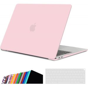 Coque Compatible Avec Macbook Air 13 Pouces A2337(M1)/ A2179/ A1932, Housse Cover Étui Rigide Et Couvercle De Clavier Pour 2021/2020/2019/2018 Macbook Air 13 Retina, Quartz Rose - Neuf