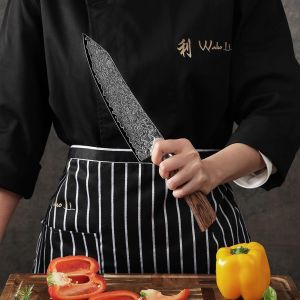 Mevronisshop-Edib Pro Couteau Chef Kiritsuke Acier Damas I Lame Tranchante De 20 Cm En Acier Damas &Agrave; 67 Couches Avec Noyau Vg10 Et Manche En Bois De Pakka I Couteau De Cuisine Professionnel & Couteau - Neuf
