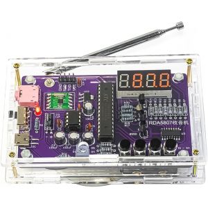 Radio FM &eacute;lectronique FM 87-108 MHz Portable Bricolage 2 Modes d'alimentation avec Prise Casque Kit num&eacute;rique - Neuf