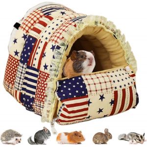 Maison D'hiver Pour Petits Animaux,Lit Nid Chaud,Sac De Couchage Antidérapant,Lit Douillet Pour Petits Animaux,Lit D'hiver Doux Et Chaud Pour Hamster - Neuf