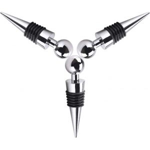 Lot De 3 Bouchons De Bouteille De Vin, Bouchons Fantaisie Amusants Pour Bouteilles De Champagne Ouvertes, Bouchons Sous Vide Pour La Conservation Du Vin - Neuf