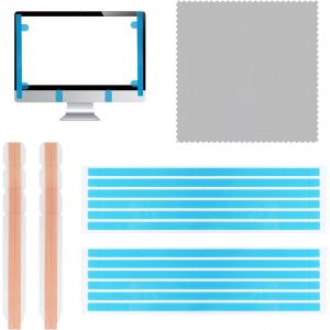 Lot De 12 Bandes Adhésives Universelles De Rechange Pour Écran De Confidentialité Avec 2 Languettes De Montage Coulissantes En Plastique Et Chiffon En Fibre Pour Écrans D'Ordinateur, Protecteur De - Neuf