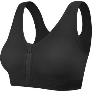 Jexnovashop-Soutien-Gorge De Sport Pour Femme, Sans Bonnet, Avec Fermeture Éclair Avant Et Plaquettes Amovibles Pour Gymnastique, Course À Pied, Jogging, Yoga - Neuf
