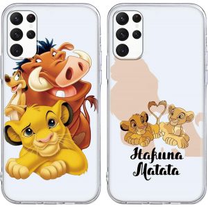 TRAHOO-[2 Pack Anime Coque pour Samsung Galaxy S22 Ultra 5G 6,8"",Dessin Anim&eacute; Lion Motif TPU Silicone Antichoc Housse &Eacute;tui de T&eacute;l&eacute;phone Transparent Cover pour Samsung Galaxy S22 Ultra 5G Case,Cute - Neuf