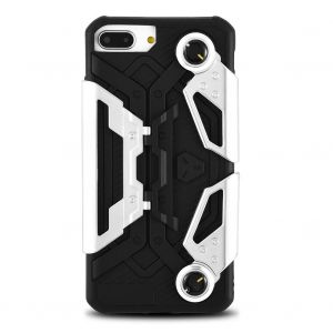 Poign&eacute;e De Jeu Pliable M&eacute;canique Stand Crab Type Case Cover Pour Iphone 6p 7p 8p Argent - Neuf