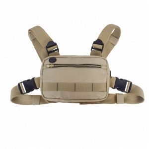 Poitrine Imperméable Bag For Men, Edc Tactique Poitrine Pack Avec Built-In Titulaire Téléphone, Léger Utilitaire De Poitrine, Poche Pour L'entraînement, La Course, Le Vélo Et La Randonnée - Neuf
