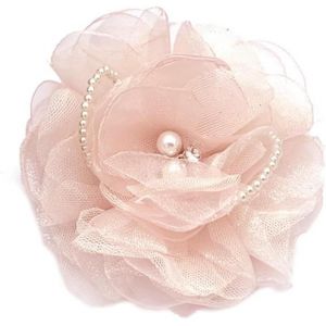 Kjdal-90mm Broches De Fleurs En Tissu Pour Les Femmes Mariée Mariage Perle Pins De Revers Camélia Broche De Fleurs Fête Danse Banquet Accessoire Floral Polyvalent Vêtements Broche Mode Bijoux - Neuf