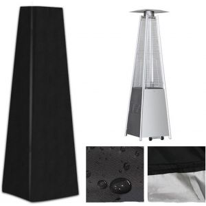 Ulteronixshop-Housse de protection en polyester pour chauffage ext&eacute;rieur, protection contre les intemp&eacute;ries, 53 x 61 x 220 cm Noir - Neuf