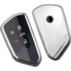 Compatible Avec Seat Leon Ateca Tarraco Golf 8 Octavia Coque De Protection En Silicone Tpu Pour Clé De Voiture (Argent) - Neuf