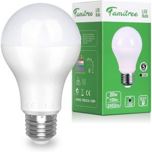 Ampoule Led Standard Culot E27,Blanc Froid 6500k,20w Équivalent 150w,Dépolie, Lot De 1[Classe Énergétique E] - Neuf
