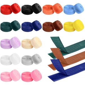 Mevronisshop-28 Pi&egrave;ces Scratch A Coudre, 14 Couleurs De Bande De Fixation En Nylon Avec Ruban &Agrave; Crochets Et Ruban &Agrave; Boucles, 20mm X 1m Rouleau Scratch, 28m Bande Scratches Pour Tissu, Textile, Bricol - Neuf
