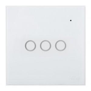 Interrupteur tactile intelligent Wi-Fi NEO COOLCAM compatible avec Alexa et Google Home, prise UE (3 gangs) - Neuf
