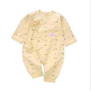 Grenouillere En Coton Doux Pour La Peau Pour Bebe De 0 A 4 Mois, Confortable, En Tissu, Motif Lapin Jaune 59 - Neuf
