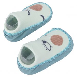 Chaussures D'interieur Antiderapantes En Coton Melange Pour Bebe Et Tout-Petit (Violet Clair, Taille S) - Neuf