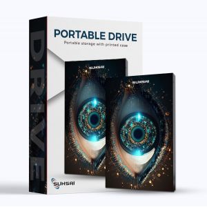 Disque Dur Externe Imprimé 500 Go Disque Dur De Jeu Portable Disque Dur De Sauvegarde Usb 3.0 Lecteur De Stockage De Données Compatible Avec Mac Desktop Pc Ps4 Ps5 Xbox One - Imprimé ?il - Neuf