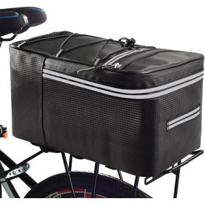 Sacoche de vélo 2 en 1,2 en 1,avec poignée de transport et housse de protection contre la pluie,imperméable,réfléchissante,multifonctionnelle,utilisable comme sac à main,12 l - Neuf