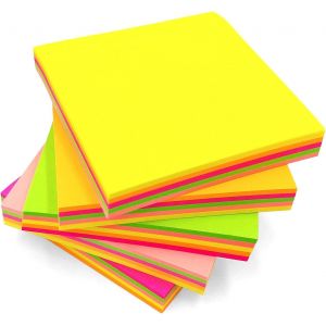 Evergreen Goods Ltd Lot De 4 Notes Autocollantes|Couleurs Pastel Ou Vives-Choisissez Parmi Les Formes : Carr&eacute;,Rectangle,C?Ur,Bulle|Lot De 4 Blocs (100 Feuilles Chacun-400 Feuilles Au Total! - Neuf