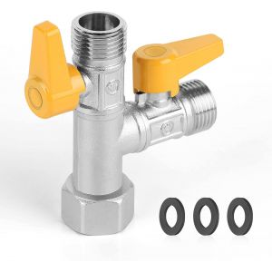 Mitigeur WC 3 voies G 1/2 avec 3 joints caoutchouc pour salle de bain, cuisine - Neuf