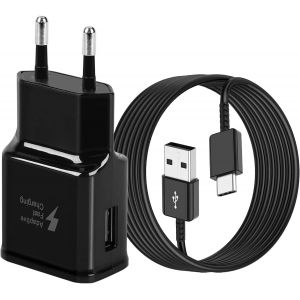 Chargeur Type C Charge Rapide Pour Samsung Galaxy A16 A13 A14 A15 A20 A23 A25 A33 A35 A40 A50 A55 A54 A53 5g S21 S20 S10 S9 S8,Chargeur Telephone Tablette Adaptateur Secteur Avec 1.5m Usb C Câble - Neuf