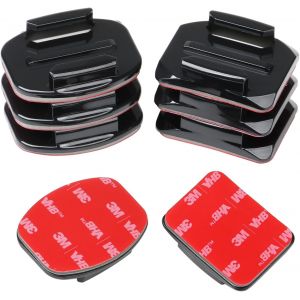 Supports Adhésifs pour GoPro Hero 12/11/10/9/8/7/6/5/4/3+/3,4 Supports Incurvés et 4 Supports Plats pour Caméras d'action - Neuf