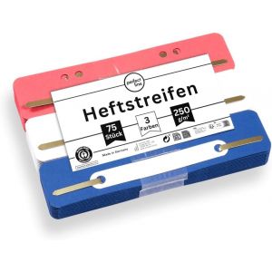 Kalanka-- 75 Bandes En Carton Recyclé, 250 G/M², 3 Couleurs (Rouge, Bleu, Blanc), Fabriqué En Allemagne, Certifié Blauer Engel - Neuf
