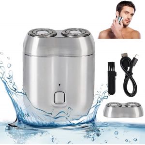 Kalanka-Rasoir Electriques Hommes, Electric Shaver Mini Rasoir Électrique Portable, Étanche Rasoir Homme Rasoir Électrique Wet Dry,Rasoir Électrique Automatique Lavable Pour Homme, Rechargeable Par U - Neuf