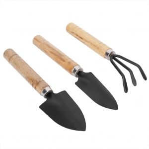 KALANKA-3pcs Mini Ensemble D'Outils de Jardin, Plantes en Pot Jardinage Main Kit Mini Bêche Griffe Râteau Pelle Fleurs Outils de Plantation Portable Jardin Outils à Main Ensemble - Neuf
