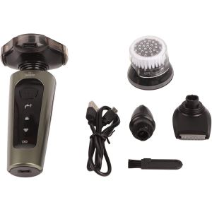 Checarzhn--No1-Rasoir Électrique Pour Homme, Rasoir Rotatif 4 En 1, Rasoir Humide Et Sec, Rasoir Pour Le Vi , Rasoir Électrique Sans Fil, De Rasoir Pour Homme - Neuf