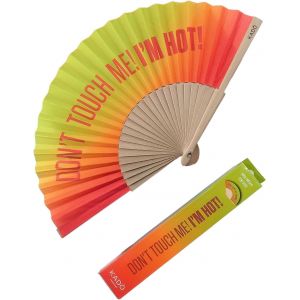 KALANKA-eventaileventail geantGrand éventail Pliable ¿I¿m Hot¿. Éventail Original avec Grand Message Éventail Pliable en Bambouhand held fanéventail tissuéventail pliant - Neuf