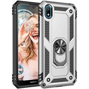 Kal-Coque Huawei Y5 2019 Honor 8s, Silicone Souple Et Pc Dur Coque Avec Support Béquille Métal Multi-Angles Etui, Protection Double Couche Multi-Fonctionnel Housse Pour Huawei Y5 2019 /Honor 8s - Neuf