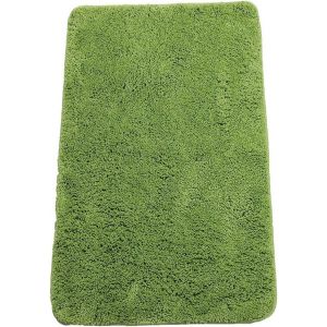 TZF-Tapis de Salle de Bain 60 cm x 90 cm Tapis de Bain Lavable Antid&eacute;rapant Microfibre Douce Rectangulaire - Vert - Neuf