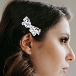Kalvd-Barrette Cristal De Roche Or Rhinestone Barrette Mariage Barrette T&ecirc;te D&eacute;corative Mariage Bling Barrette Cheveux Cristal Barrette Accessoires T&ecirc;te Pour Femmes Et Filles Cadeaux(Transparent) - Neuf