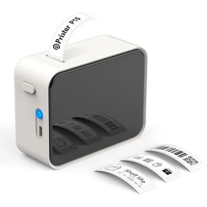 FCHHK-Étiqueteuse Bluetooth, P15 Mini Imprimante Etiquette Autocollante, APP Connexion, Compatible avec iOS et Android pour Maison, Bure au, école (Beige) - Neuf