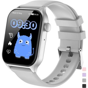 Montre Connect&eacute;e Enfant Moniteur De Sommeil Fr&eacute;quence Cardiaque Podom&egrave;tre Calories Modes Sport Bluetooth Appel &Eacute;tanche R&eacute;veil Jeux Jouet Fitness Tracker Cadeau- Fille Gar&ccedil;on Adolescent 3+ Ans - Neuf