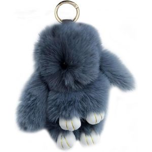 KAL-Mignon Grand. Lapin En Peluche Porte-Clés Lapin En Peluche 7 Pouces Porte-Clés Pom Poms Pendentif Sac À Main Clé De Voiture Décoration - Neuf