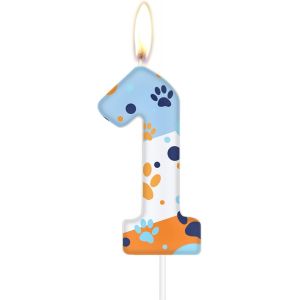 Sjzg-Bougies D'anniversaire Color&eacute;es En Forme De Griffe De Chien, D&eacute;corations De 1er G&acirc;teau D'animaux Color&eacute;es, D&eacute;coration De F&ecirc;te Sur Le Th&egrave;me Des Griffes D'animaux Domestiques, D&eacute;corations D'annive - Neuf