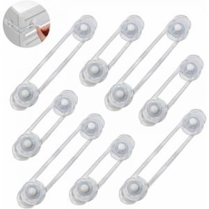 Serrure De Porte Pour Bébé, 8 Pièces, Serrure De Sécurité Pour Bébé, Serrures De Placard En Plastique Pour Enfants Pour Tiroirs, Portes, Placards, Réfrigérateur - Neuf