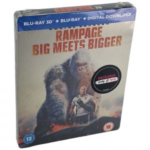 Rampage Blu-Ray 3d + 2d Blu-Ray Steelbook Dwayne Johnson 2018 Limit&eacute;e Region B - Neuf