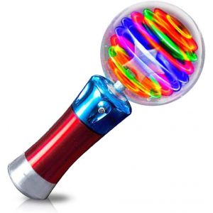 Baguette magique lumineuse pour enfants - Baguette LED clignotante pour garçons et filles - Spectacle de lumière tournante palpitant - Cadeau amusant ou cadeau d'anniversaire - Prix de classe - Neuf