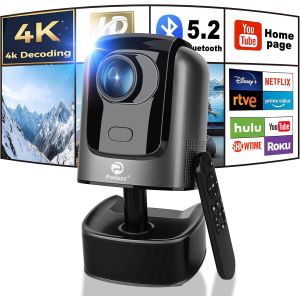 ChenQuanSarl-Mini Projecteur, Projecteur Portable 4K 12000 Lumen 5G Wifi 6 Bluetooth Projecteur Domestique 1080P Full Hd Smart Vidéo Projecteur D'Extérieur Pour Ios/Android/Hdmi/Usb, E-Focus - Neuf