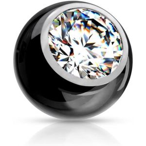 Nbgcm-® Boule De Rechange En Acier Inoxydable Pour Piercing - Filetage Intérieur : 1,2 Mm - Épaisseur : 1,6 Mm - Combinable - Multicolore - Oxyde De Zirconium - Labret - Surface Du Téton - Neuf
