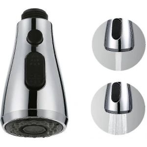 Robinet de douche avec bouton d'arr&ecirc;t, 2 types de jets r&eacute;tractables, t&ecirc;te professionnelle pour &eacute;vier de cuisine et WC, mitigeur universel pour salle de bain - Neuf